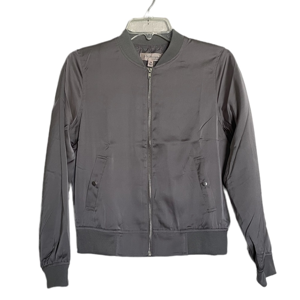 Philosophy Satin Track Jacket Petite NWT